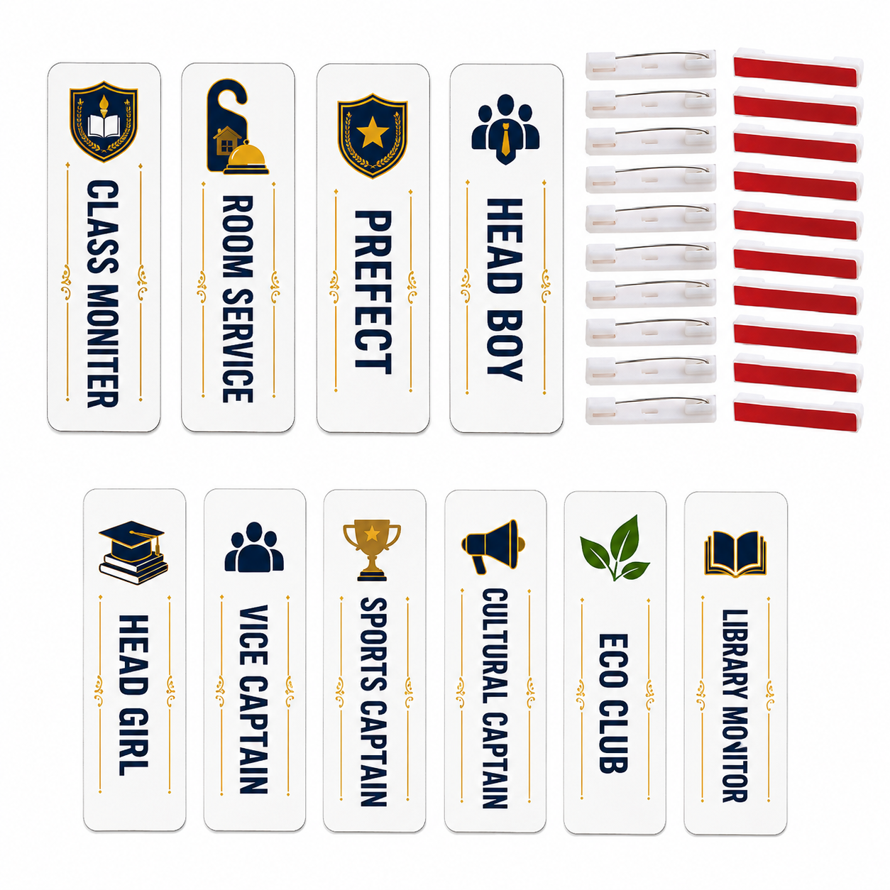 Printable Name Tag with Safety Pin pack of 10