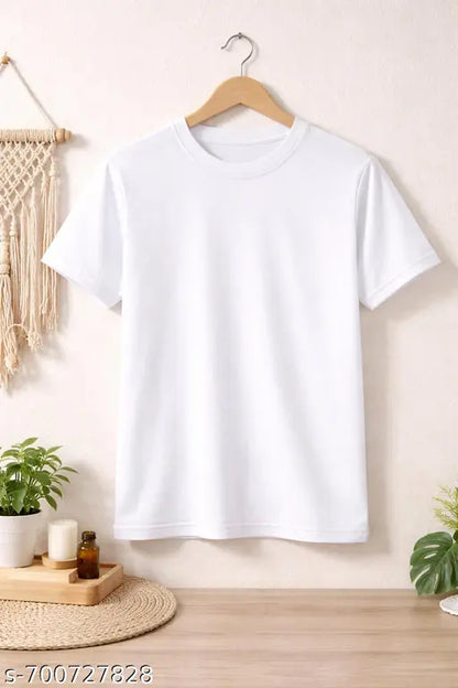White Polyester T-Shirt